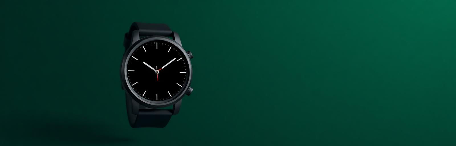 Black sport smartwatch